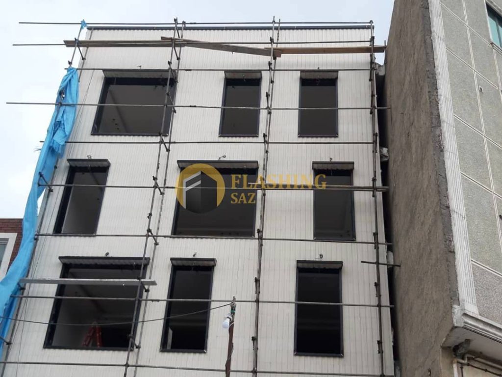 نمونه پروژههای اجرا شده فلاشینگ ساز 3 اجرای فلاشینگ نمای ساختمان در باقرشهر
