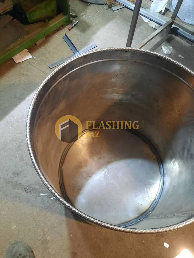 ساخت و نصب فلاور باکس فلزی استوانهای 4 ساخت فلاور باکس استوانه ای