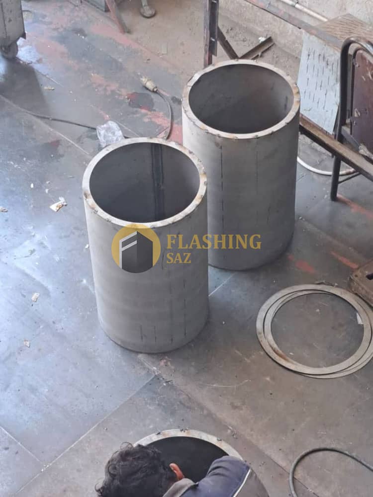 ساخت و نصب فلاور باکس فلزی استوانهای 8 ساخت فلاورباکس توسط تیم فلاشینگ ساز