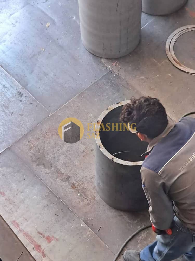 ساخت و نصب فلاور باکس فلزی استوانهای 6 مراحل جوشکاری فلاور باکس استوانه ای
