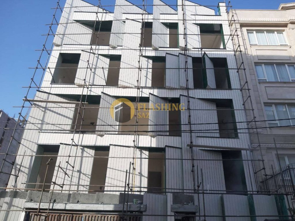 نمونه پروژههای اجرا شده فلاشینگ ساز 3 اجرای فلاشینگ نمای ساختمان در قزوین